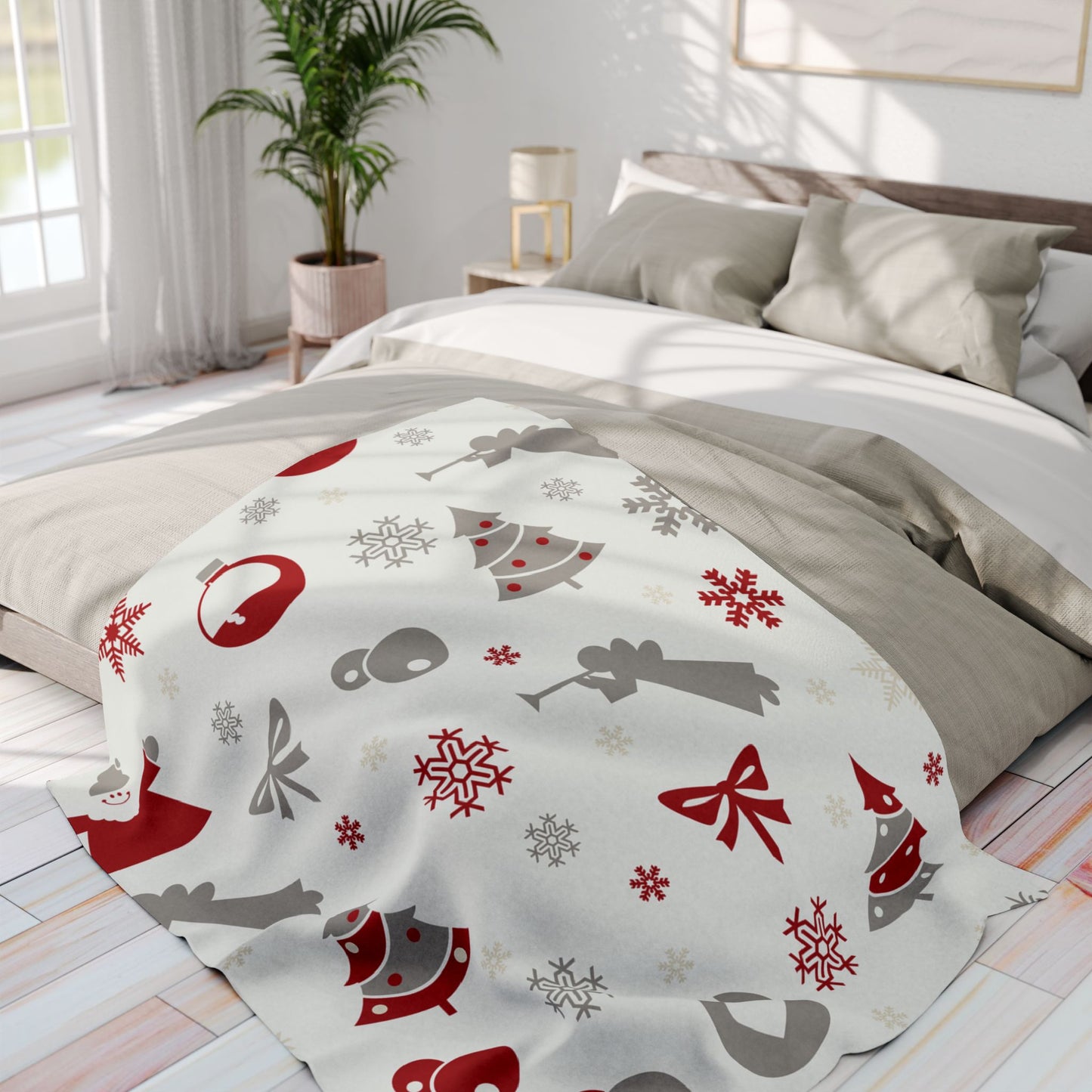 Cozy Holiday Fleece Blanket | Christmas Decor, Snuggle Gift, Winter Warmth, Festive Home Accents, Couch Blanket