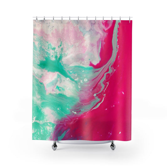 Vibrant Abstract Shower Curtain - Bohemian Bathroom Decor, Colorful Home Accent, Modern Art, Unique Gift, Artistic Watercolor Design