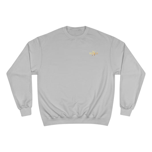 Power Moves in Silence Minimalist Motivational Crewneck Sweatshirt Designed by NEROLUX x CHAMPION