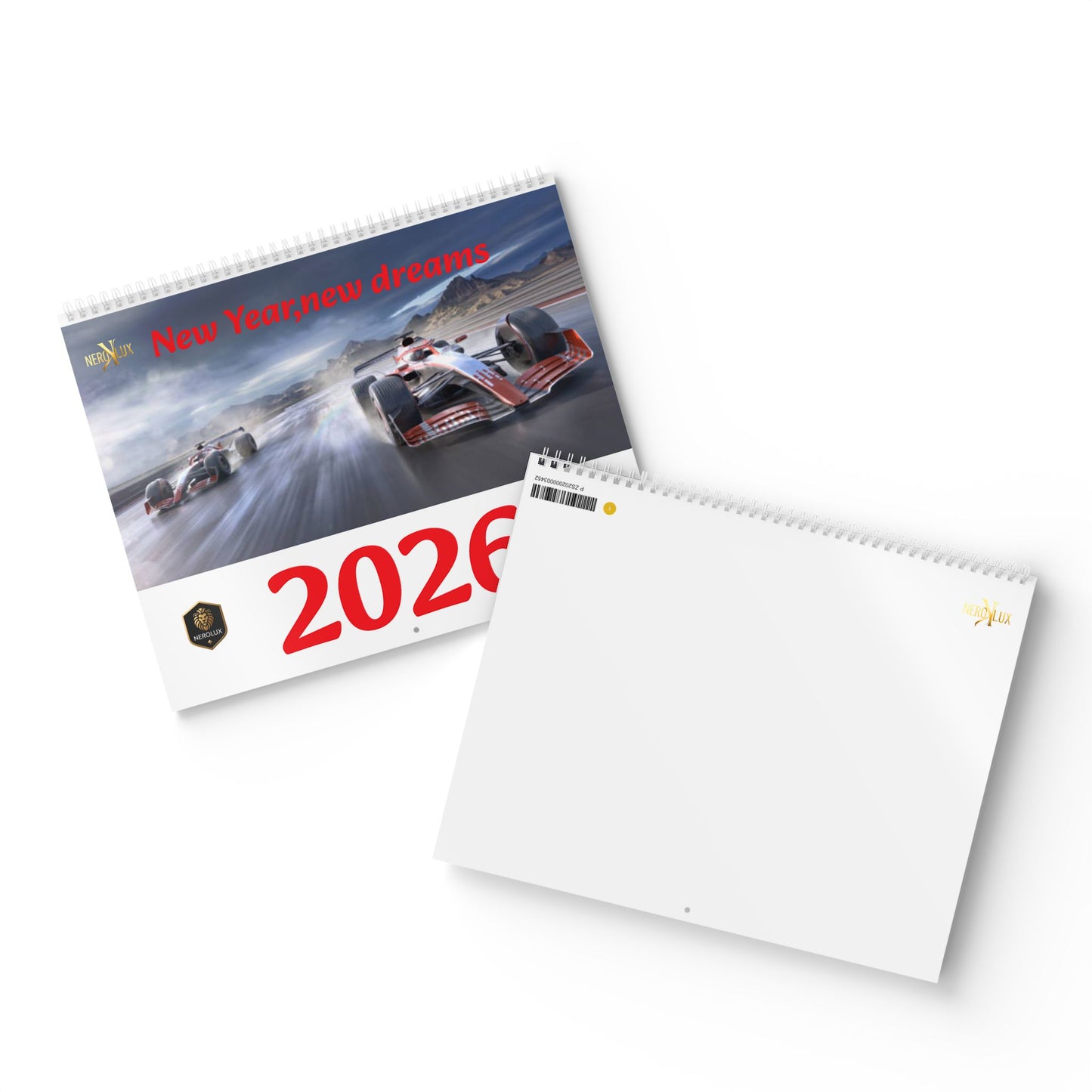 Wall Calendar, 2026 Race Car Calendar with Motivational Quotes, Track Racing Calendar, Auto Racing Planner, Sports Calendar, Automotive Art
