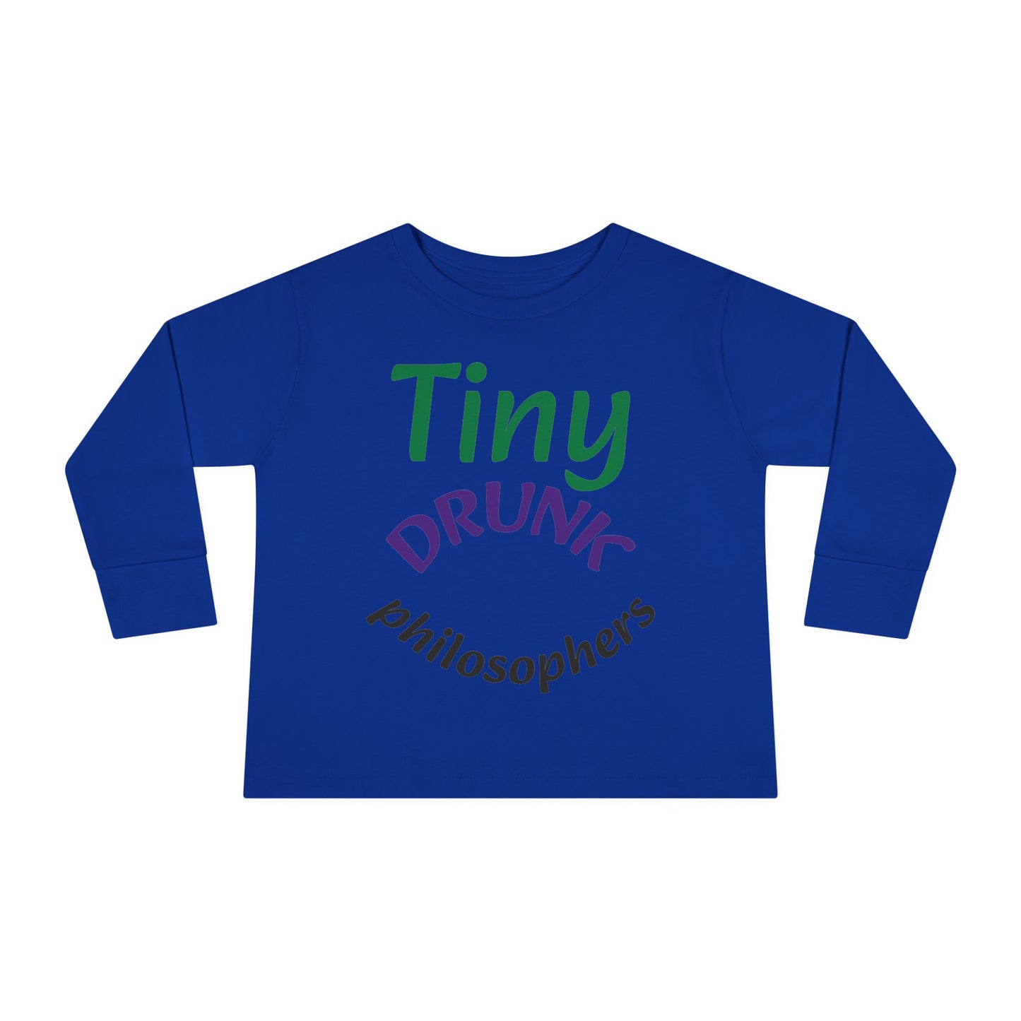 Tiny Drunk Philosophers Toddler Long Sleeve Tee, Funny Kids Shirt, Gift for Toddler Boys and Girls, Playful Philosophy Tee, Baby Shower Gift