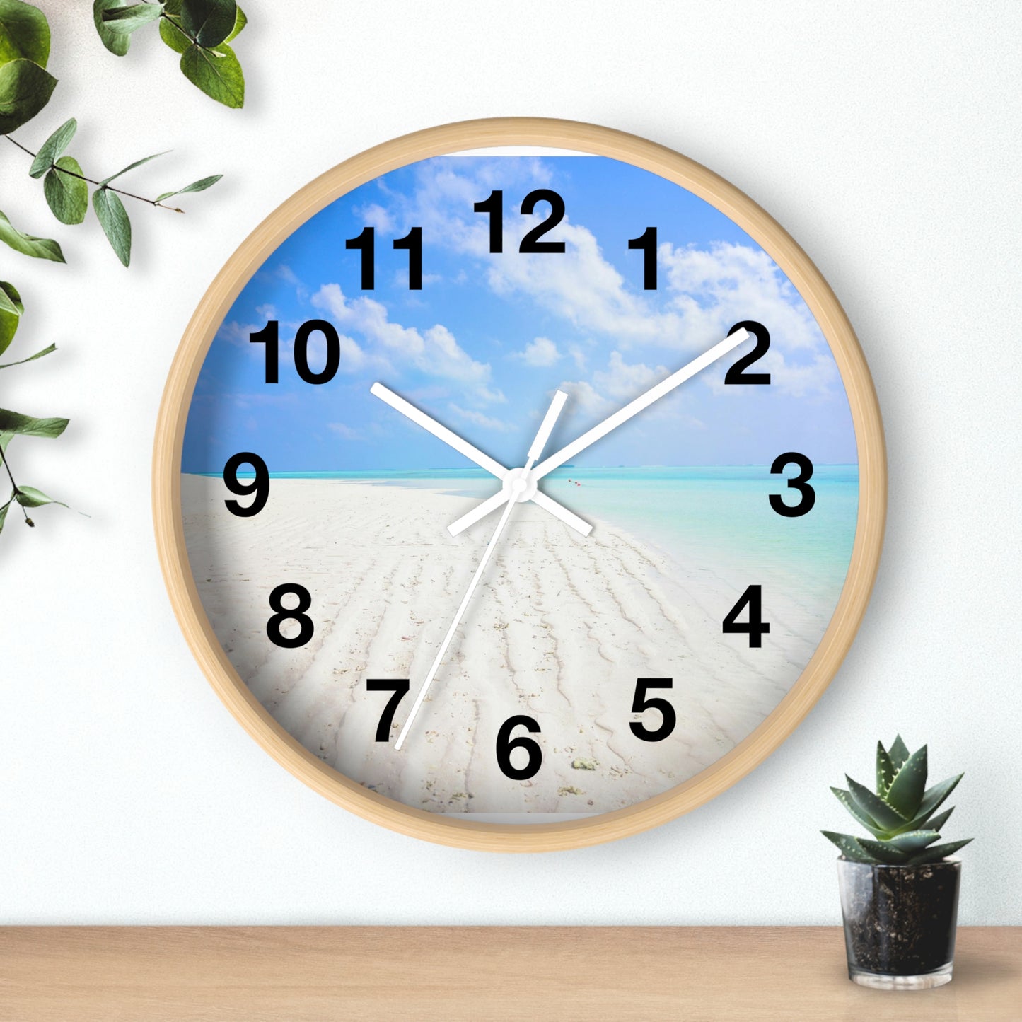 Coastal Wall Clock - Beach Paradise, Ocean Vibe, Gifts for Beach Lovers