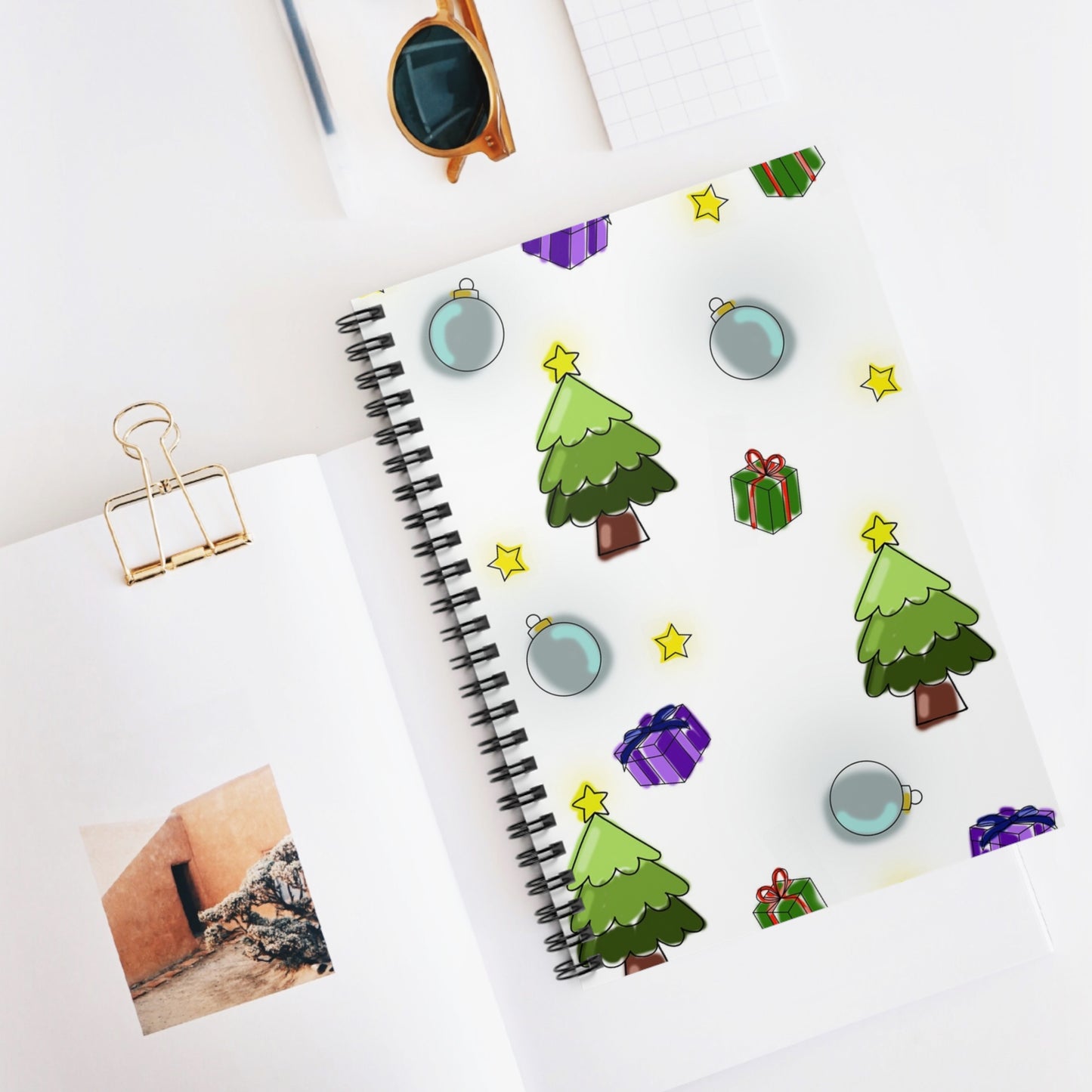 Christmas Spiral Notebook - Perfect for Holiday Notes, Gift Ideas, Journaling, School, and Festive Planning
