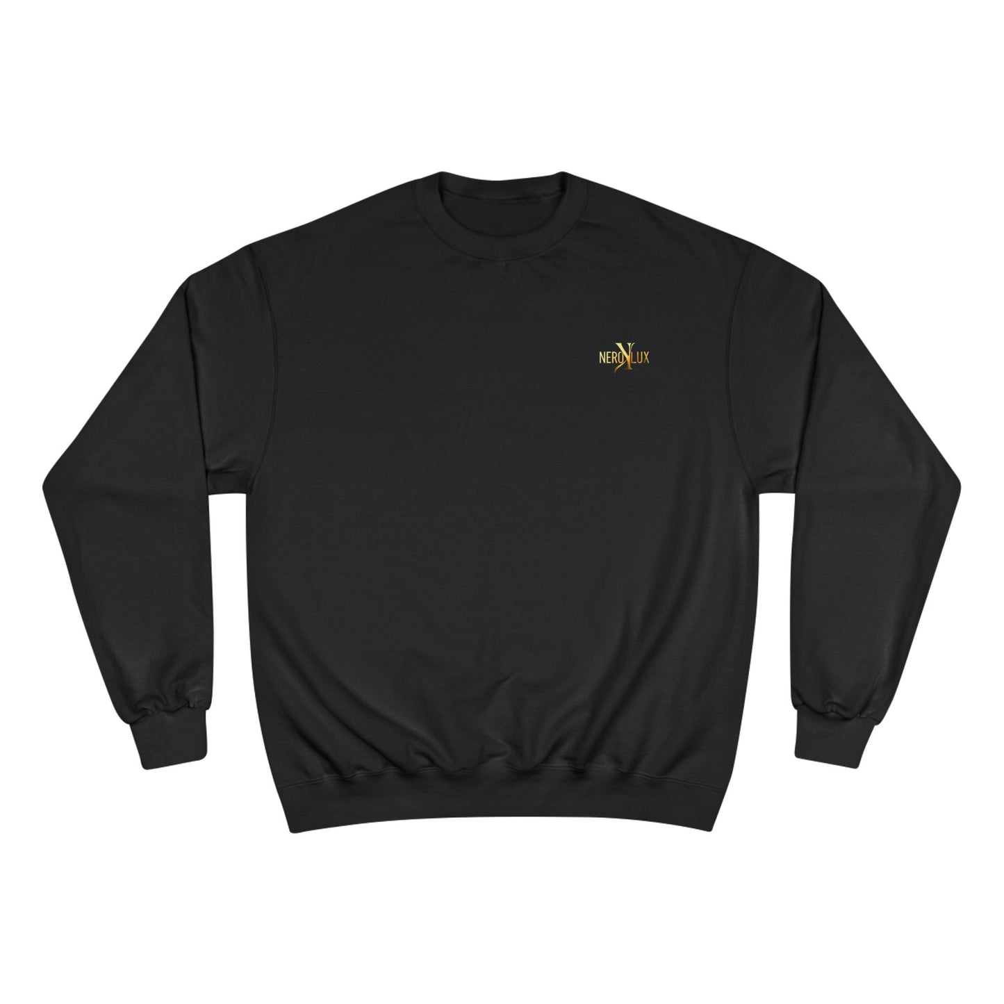 Power Moves in Silence Minimalist Motivational Crewneck Sweatshirt Designed by NEROLUX x CHAMPION