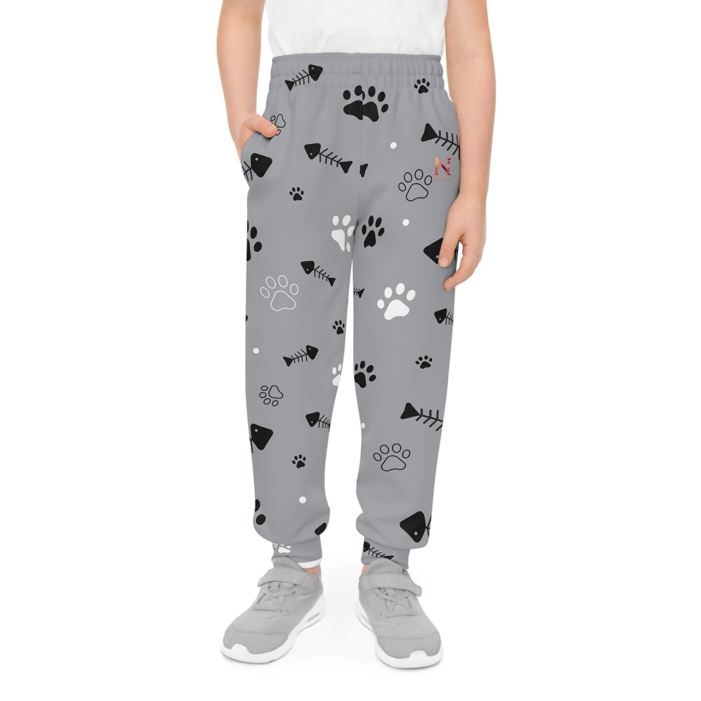 Kids Paw Print Joggers by NEROLUX COUTURE