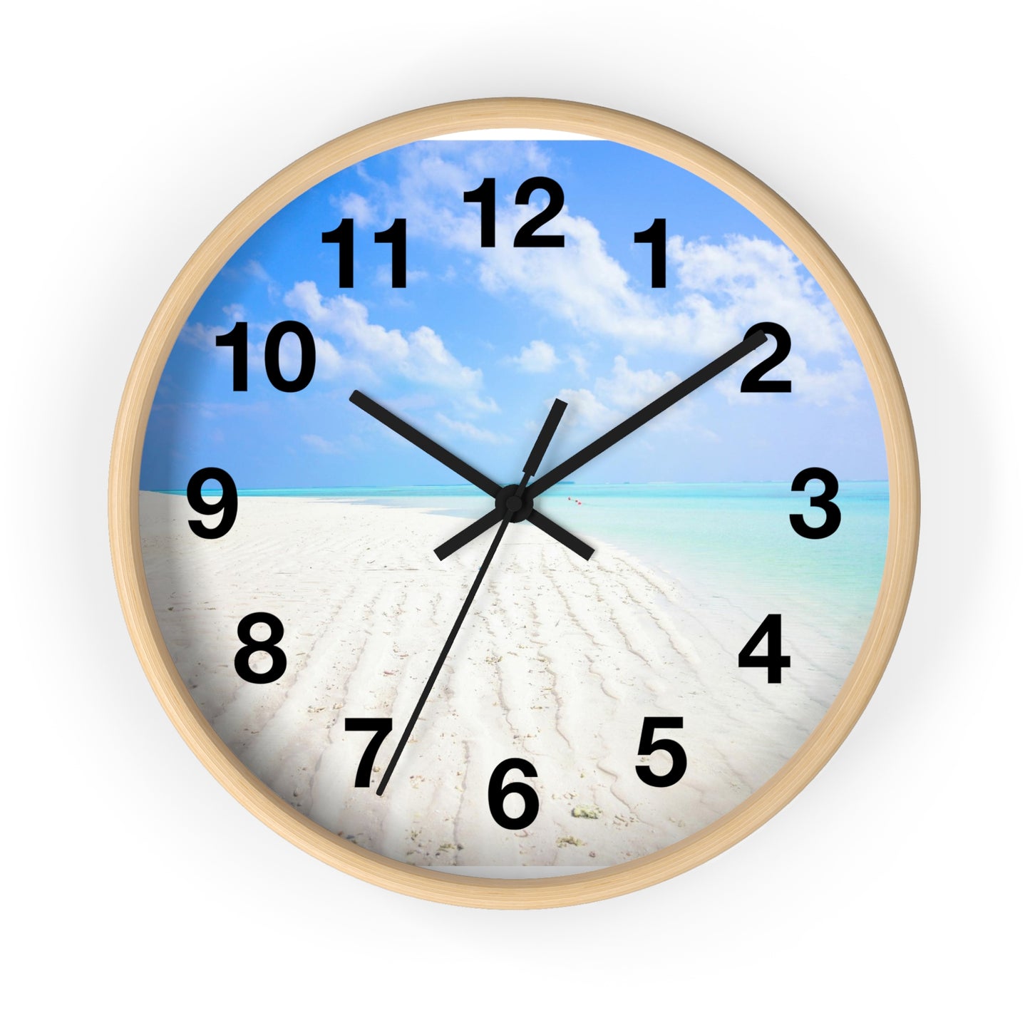 Coastal Wall Clock - Beach Paradise, Ocean Vibe, Gifts for Beach Lovers