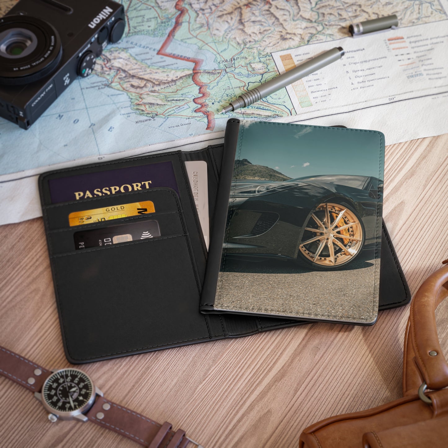 Sleek Passport Cover for Travel Enthusiasts, Leather Passport Holder, Stylish Travel Accessory, Gift for Adventurers, Customizable [...]