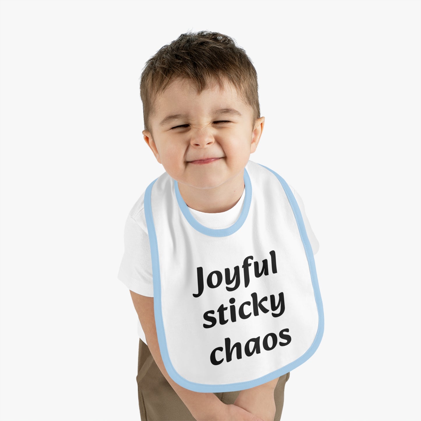 Baby Bib, Fun Baby Gift, Cute Bib for Messy Eaters, Baby Shower Gift, Infant Feeding Accessory, Joyful Sticky Chaos Bib