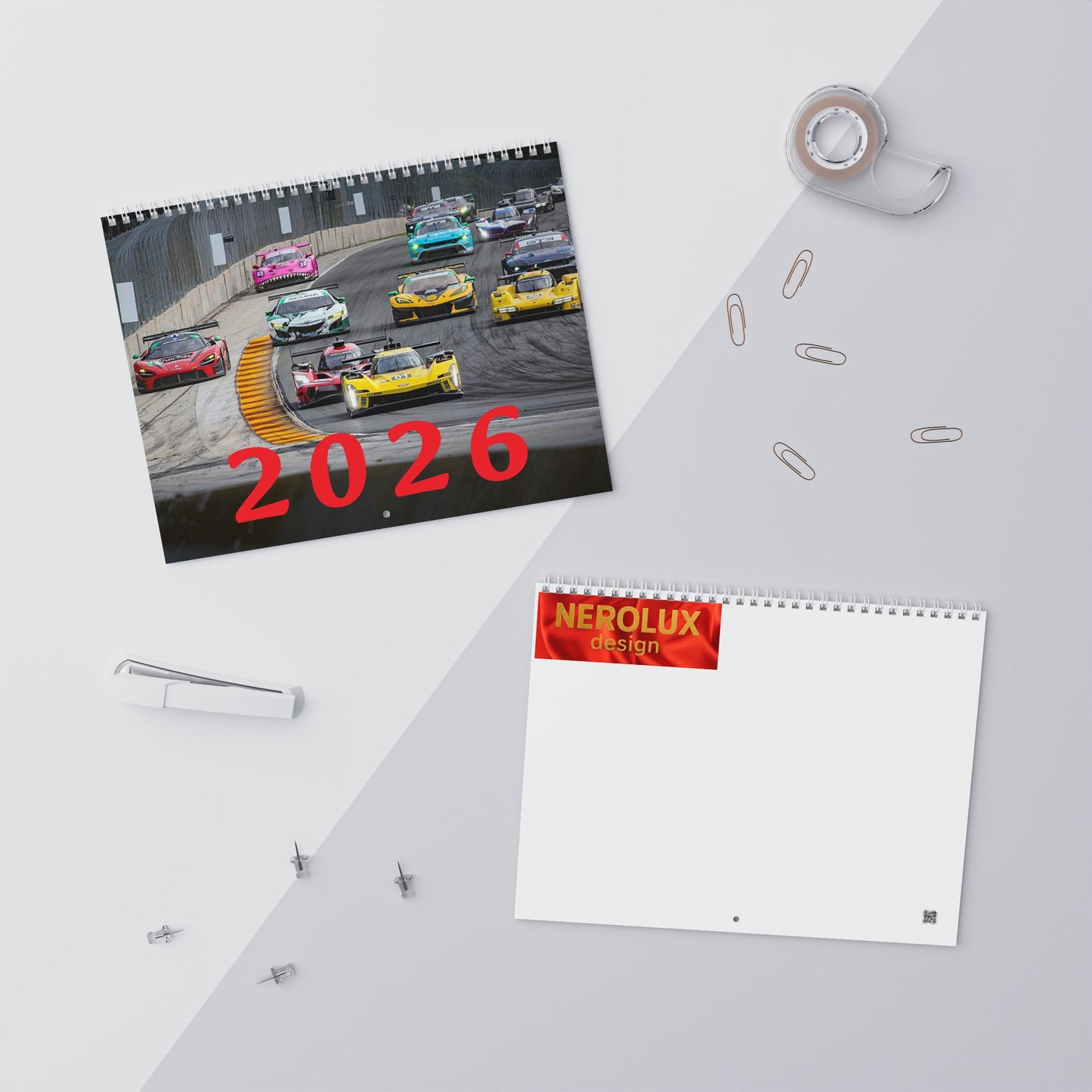 Wall Calendar (2026) - Racing Theme, Car Lovers Gift, Home Decor, Motivational Calendar, Best for Auto Enthusiasts