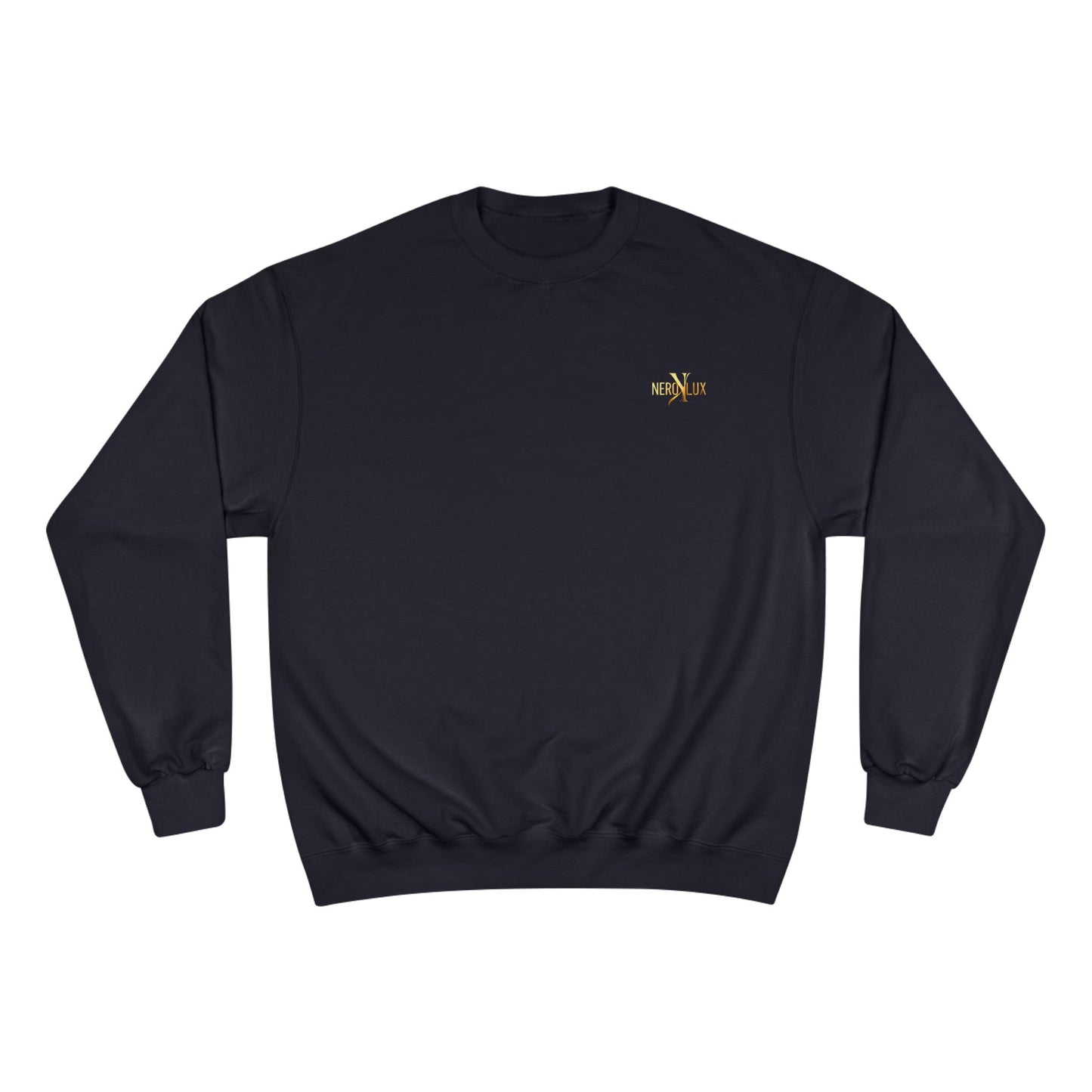 Power Moves in Silence Minimalist Motivational Crewneck Sweatshirt Designed by NEROLUX x CHAMPION