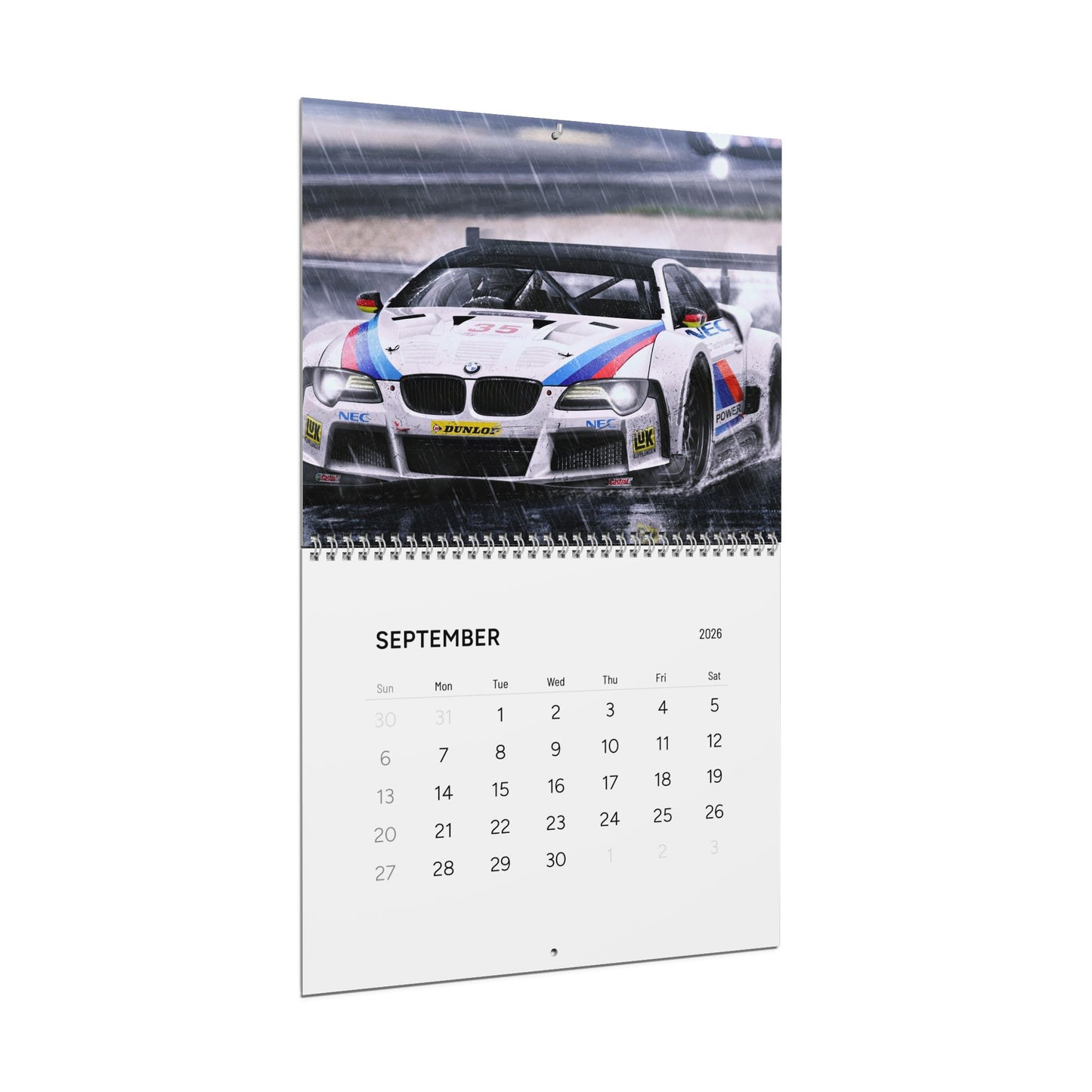 Wall Calendar (2026) - Racing Theme, Car Lovers Gift, Home Decor, Motivational Calendar, Best for Auto Enthusiasts