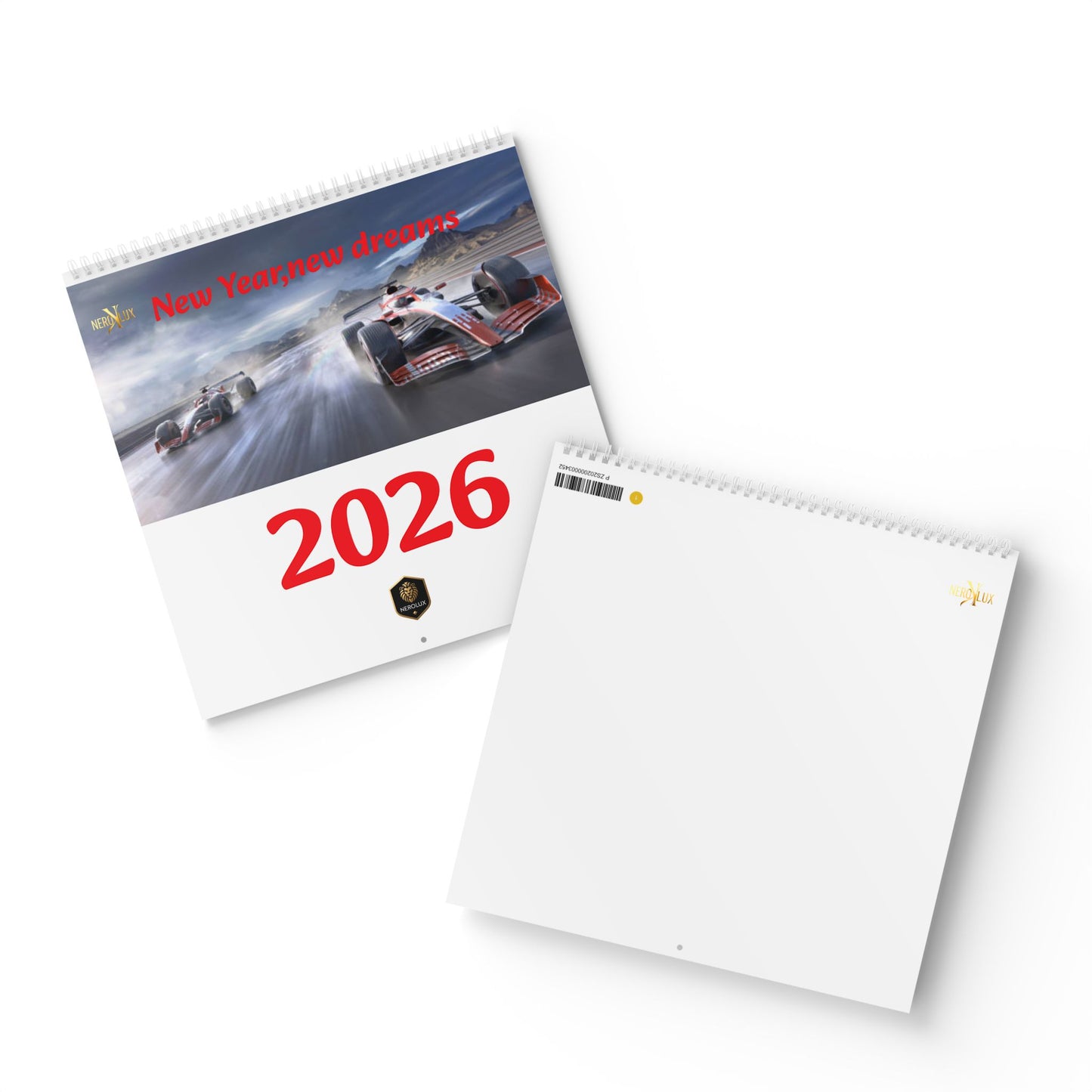 Wall Calendar, 2026 Race Car Calendar with Motivational Quotes, Track Racing Calendar, Auto Racing Planner, Sports Calendar, Automotive Art