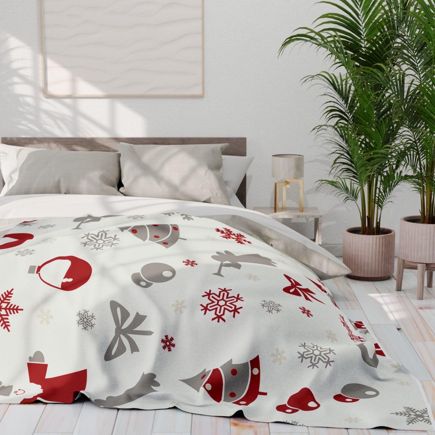 Cozy Holiday Fleece Blanket | Christmas Decor, Snuggle Gift, Winter Warmth, Festive Home Accents, Couch Blanket