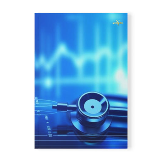 Medical Design Softcover Notebook, Healthcare Journal, Doctor's Notepad, Stethoscope Stationery, Gift for Medical Professionals