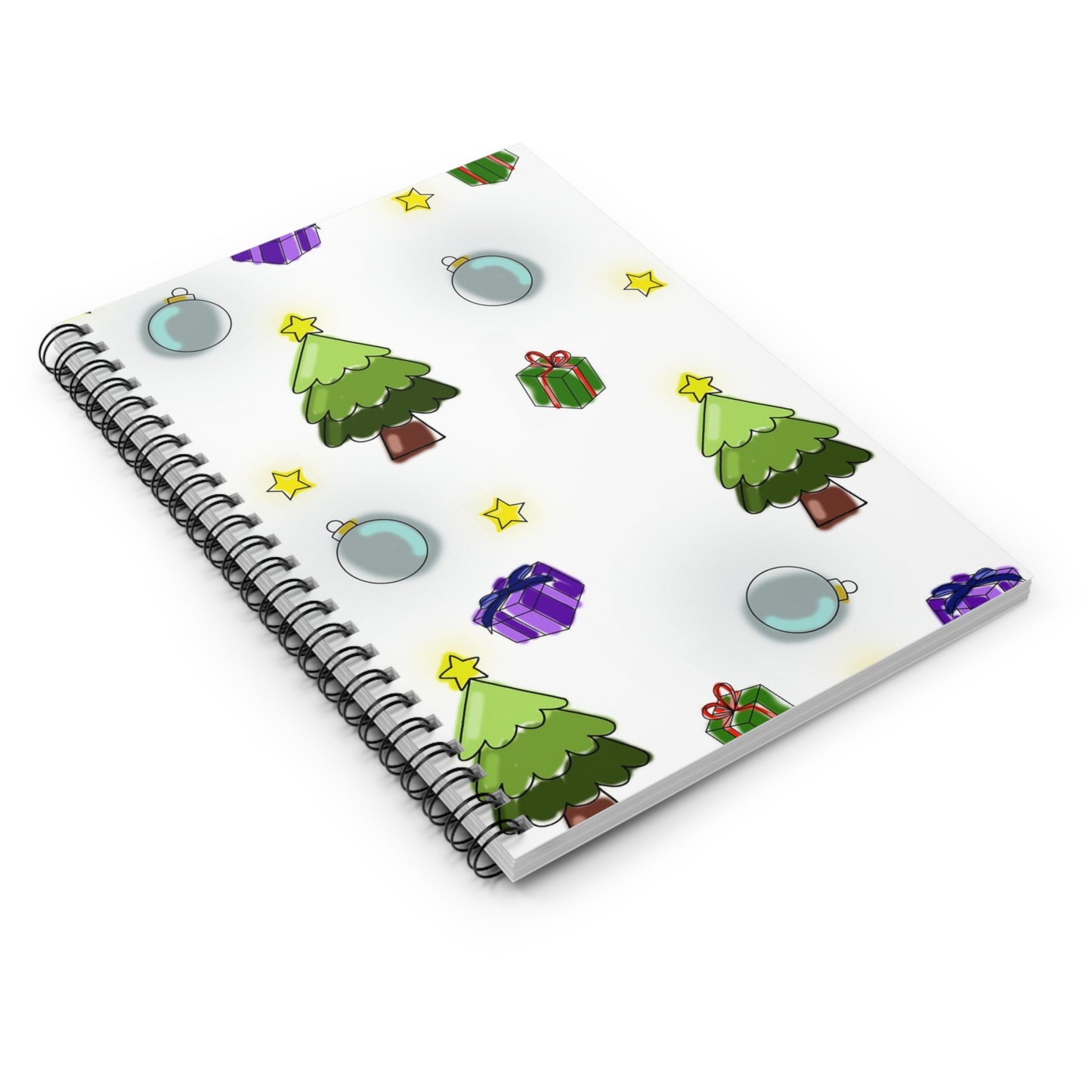 Christmas Spiral Notebook - Perfect for Holiday Notes, Gift Ideas, Journaling, School, and Festive Planning