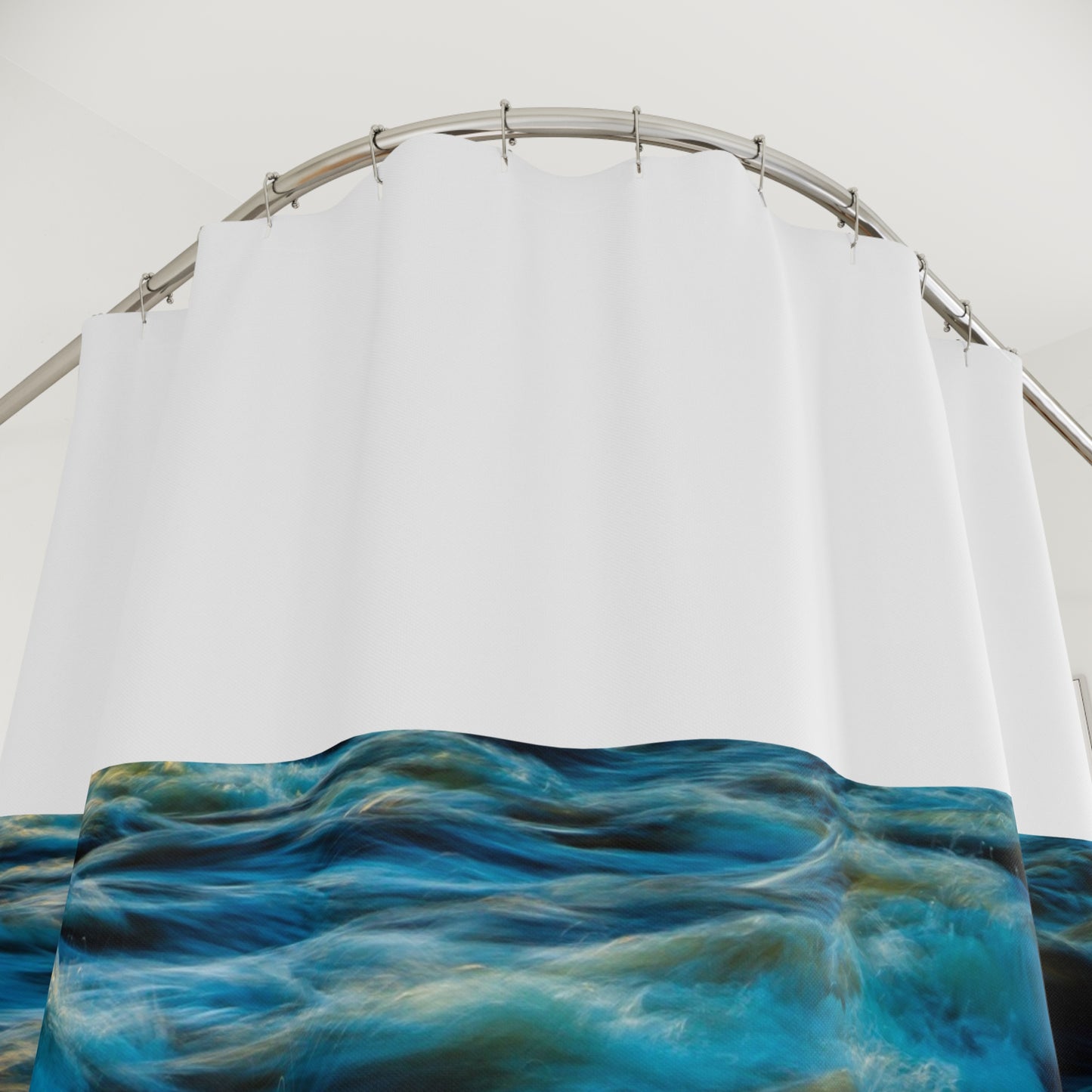 Ocean Waves Shower Curtain, Nautical Bathroom Decor, Coastal Home Essentials, Beach Vibe, Spa Retreat Decor