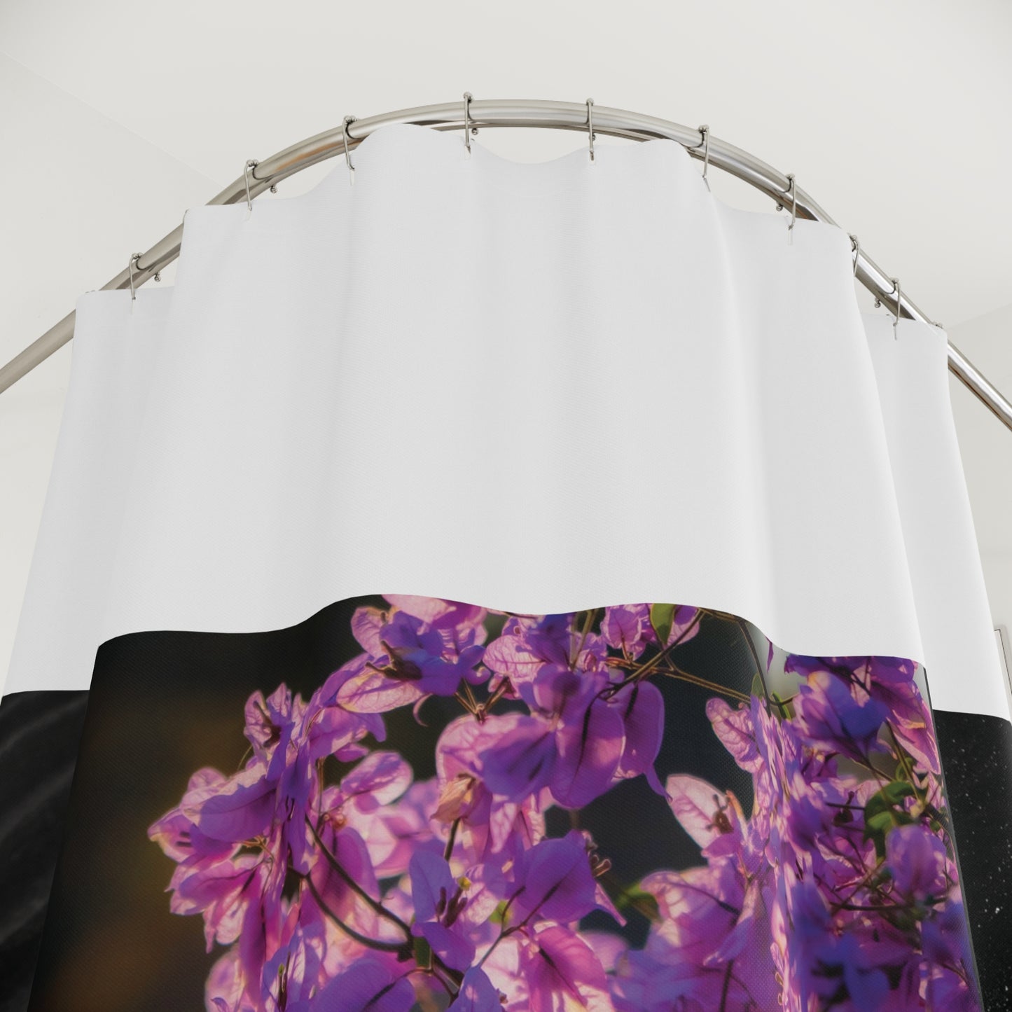 Elegant Modern Shower Curtain, Minimalist Bath Decor, Black and White Bathroom Accessory, Stylish Home Decor, Clean Lines Shower Curtain