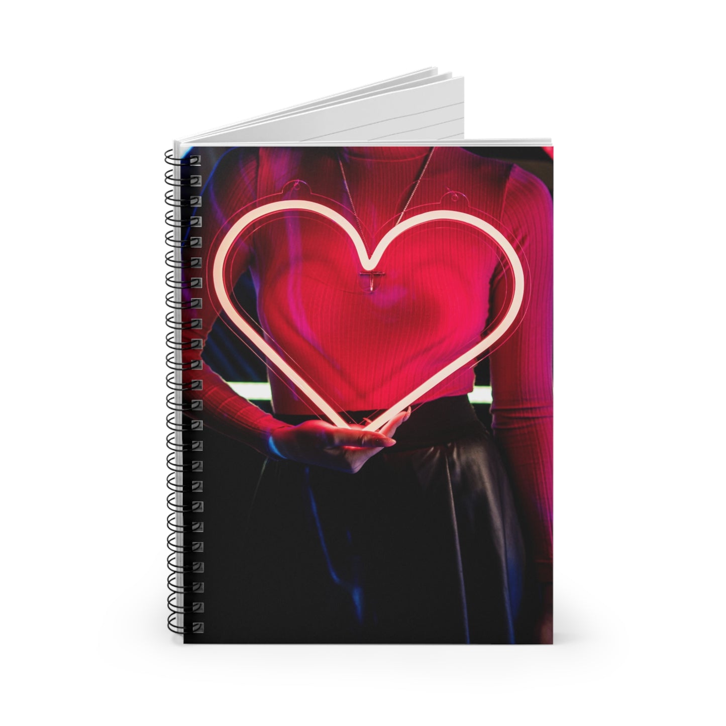 Heartfelt Spiral Notebook, Romantic Journal, Love Note Pad, Gift for Her, Cute Stationery, Valentine’s Day Gift