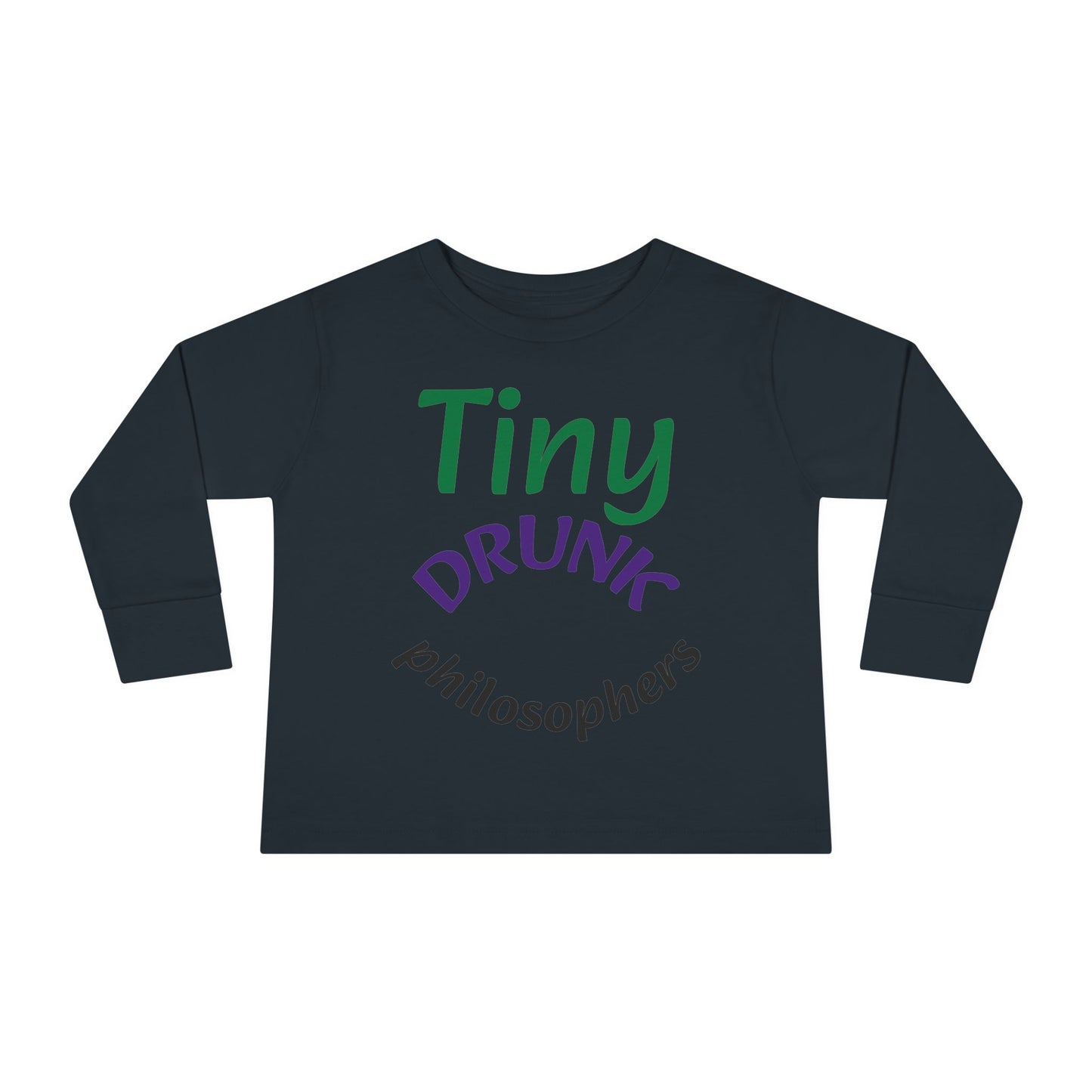 Tiny Drunk Philosophers Toddler Long Sleeve Tee, Funny Kids Shirt, Gift for Toddler Boys and Girls, Playful Philosophy Tee, Baby Shower Gift