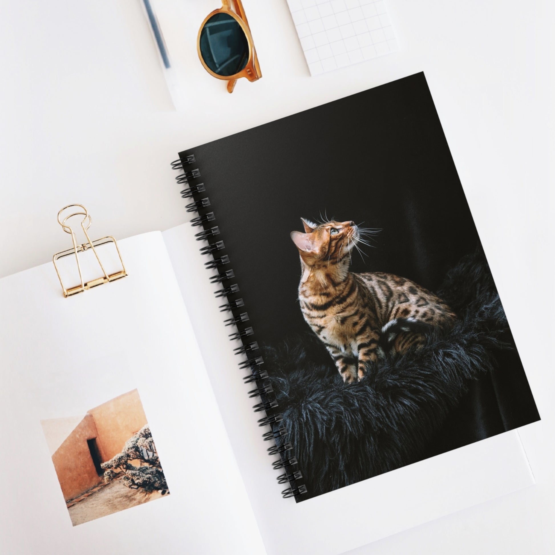 Notebook with a cat design 