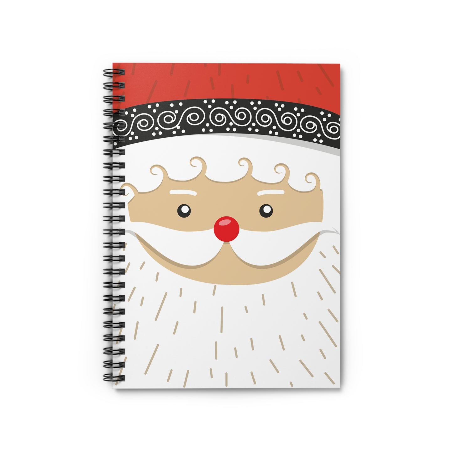 Festive Santa Spiral Notebook, Holiday Journal, Christmas Gift, Cute Stationery, School Supplies, Writing Planner