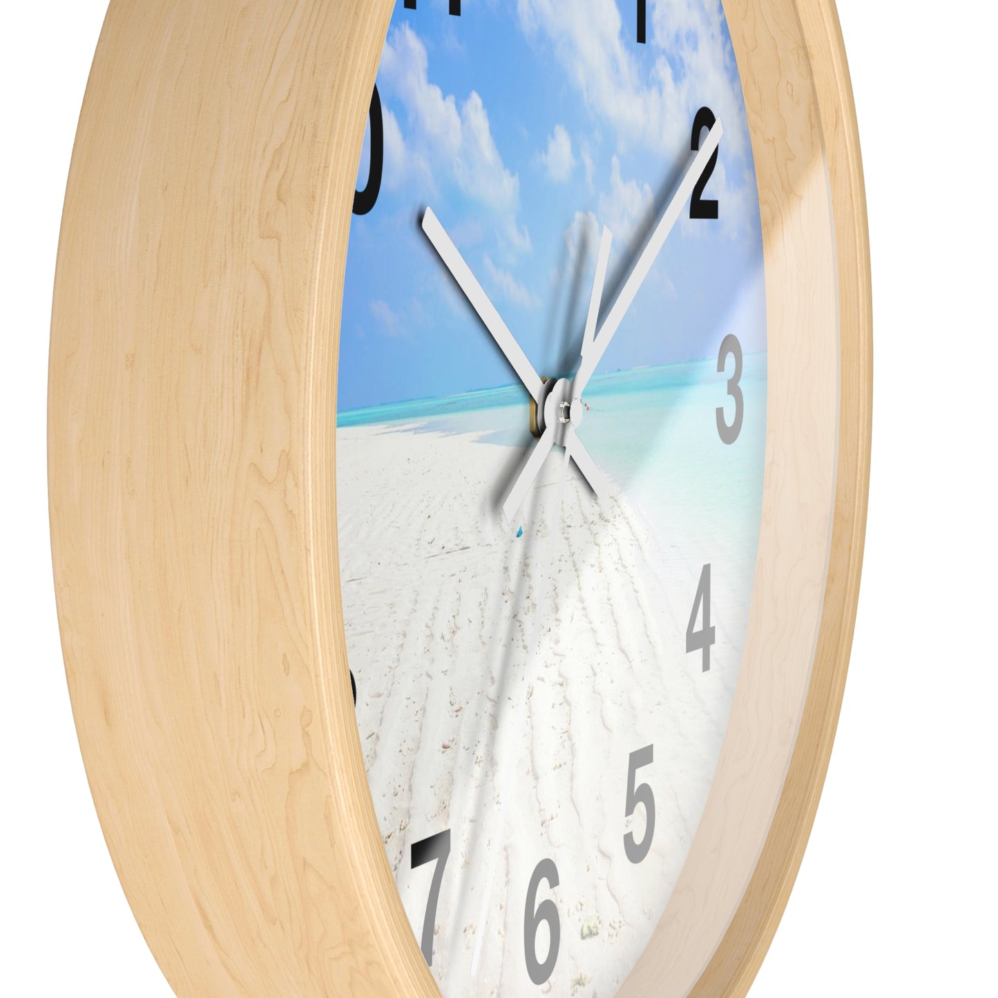 Coastal Wall Clock - Beach Paradise, Ocean Vibe, Gifts for Beach Lovers